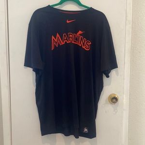 Miami Marlins baseball Nike Dri-Fit XXL black shirt